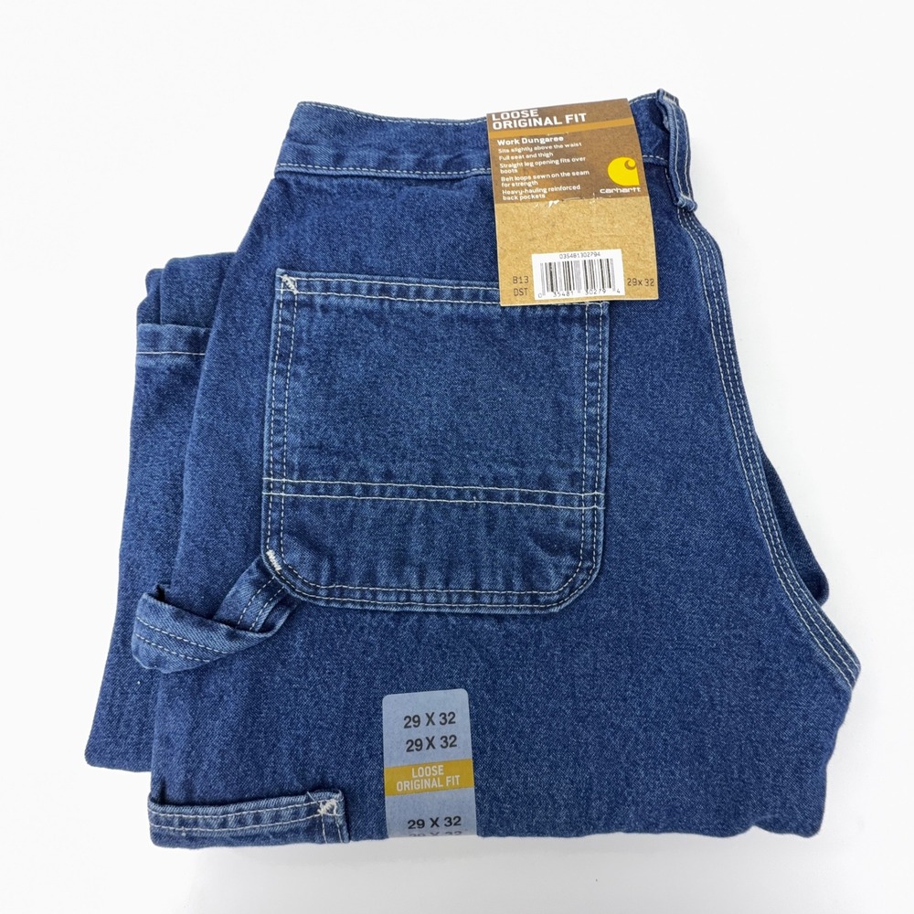 Carhartt Loose Original Fit Work Dungaree Jeans Mens 29x32 B13 DST NWT NOS